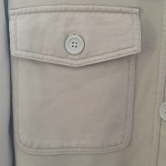 Good American The Fleece Shacket Beige Brown Oversized Size 1/2 - Picture 4 of 7